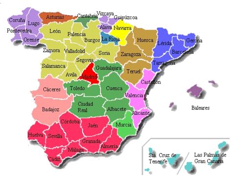 Mapa De España De Comunidades Autónomas