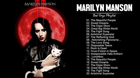Marilyn Manson Greatest Hits Full Album Best Songs Of Marilyn Manson Playlist 2021 Youtube