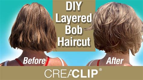 Diy Layered Bob Haircut Live On Beach Youtube Layered Bob