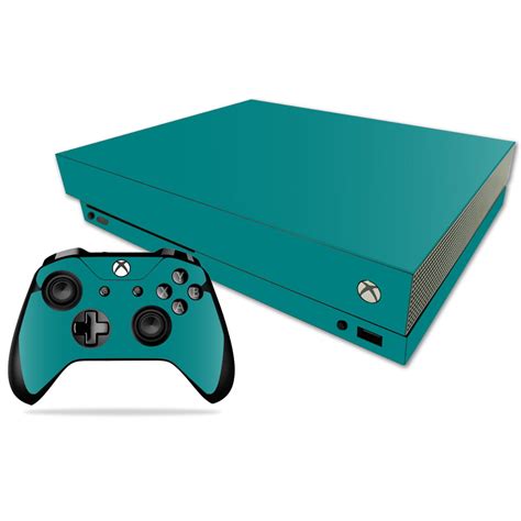 Skin Decal Wrap For Microsoft Xbox One X Solid Teal