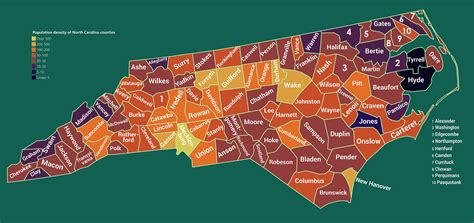 Map Of North Carolina Map Population Density Worldofm