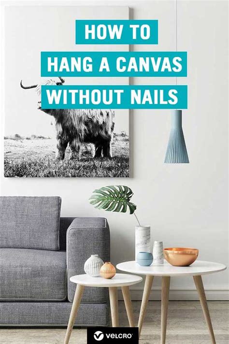 How To Hang A Canvas Without Nails Or Damaging The Walls Hanging