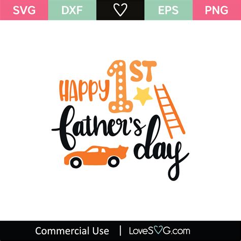 Happy First Fathers Day Svg Cut File