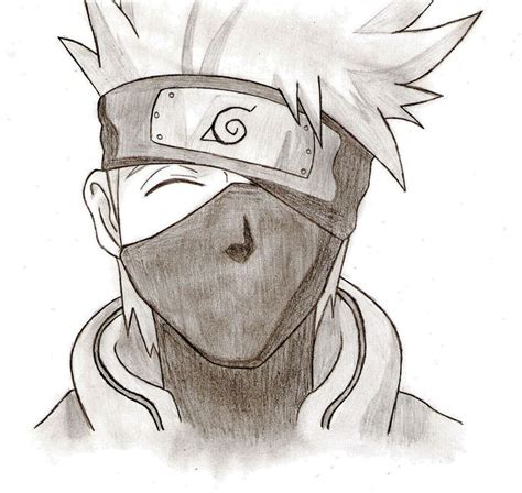 Drawing Kakashi With Pencil Desenho De Desenho Animado Arte Naruto Coisas Simples Para Desenhar