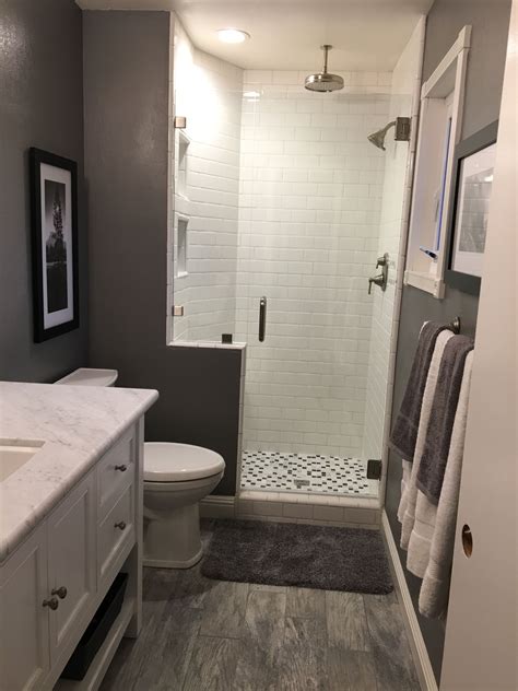 So is most of if you're designing your tiny bathroom from scratch (or remodeling), consider a tiny corner sink. Small bathroom remodel grey and white bathroom | Basement ...