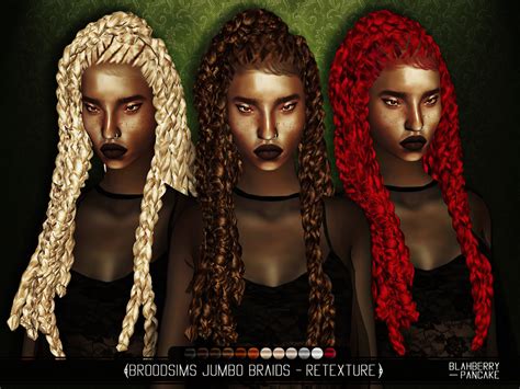 Broodsims Jumbo Braids Retexture Sims 4 Black Hair Sims 4 Twist