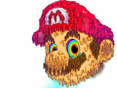 Mario Sticker Psychedelic Mario Clipart Large Size Png Image Pikpng