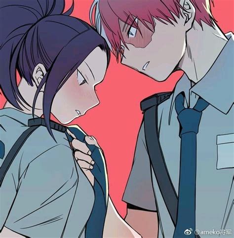 Pin Di Uzumakikorra Su Todomomo Todoroki Shouto X Yaoyorozu Momo Coppie Anime Coppie Amore