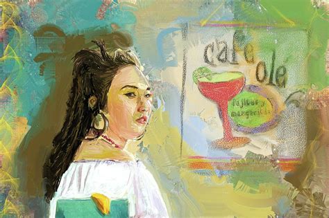 Cafe Ole Girl Digital Art By Eduardo Tavares Fine Art America