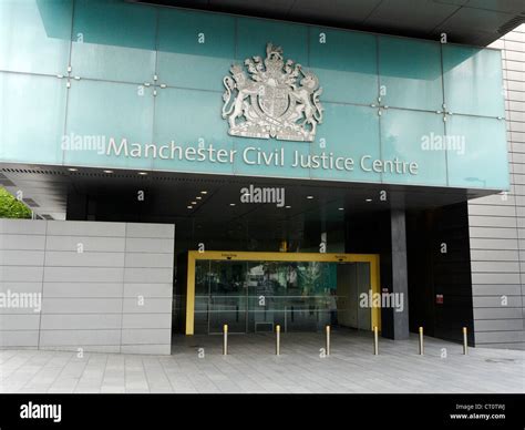 Entrance To Manchester Civil Justice Centre Stock Photo Alamy