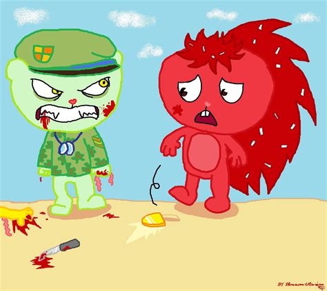 Flaky's gender is listed as being unknown, but the creators commonly refer to the character as female. Flippy & Flaky - Happy Tree Friends Fan Art (26969932 ...