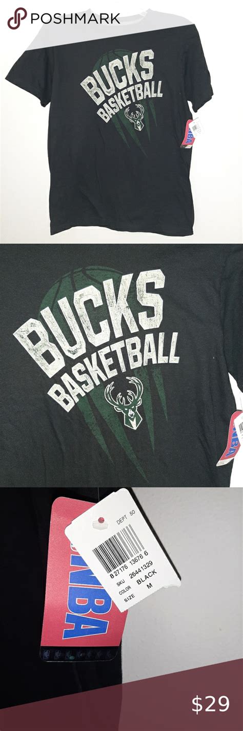 Milwaukee bucks draw on region's history for new logo. NWT Milwaukee Bucks Basketball T-shirt, M Black in 2020 | Nba t shirts, Bucks basketball ...