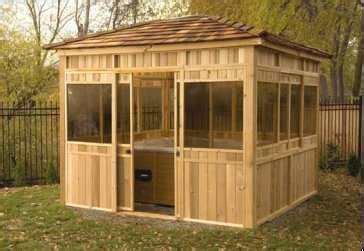 10 hot tub enclosure winter ideas that you have to build at home 1.enclosed backyard credits: hot tub enclosure ideas - Google Search | Hot tub gazebo ...