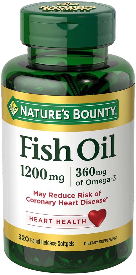 This item fish oil omega 3 capsules: Amazon.com: Nature's Bounty Fish Oil 1200 mg, 320 Softgels ...