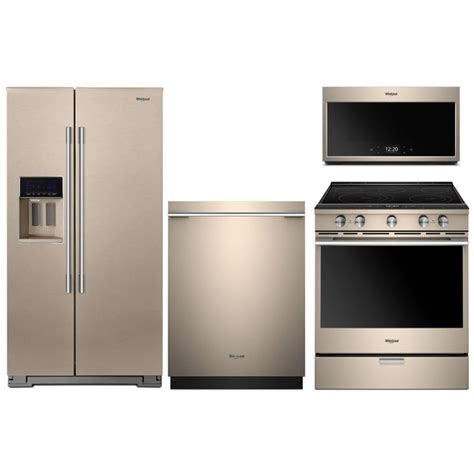 Kitchen packages come in sets of 2, 3 or 4 containing anything from refrigerators, dishwashers or ranges. Whirlpool 4 Piece Kitchen Appliance Package with Electric ...