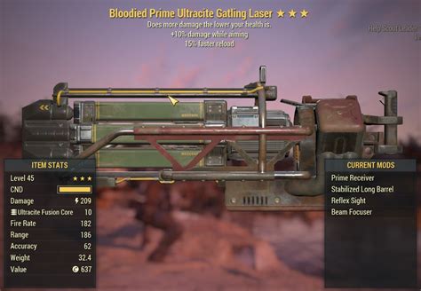 Fallout 4 Gatling Laser Build Triplefoz