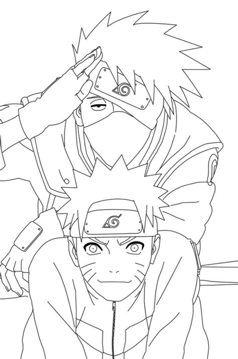 Desenho De Kakashi E Naruto Para Colorir Tudodesenhos
