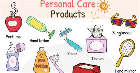 Personal Care Products Vocabulary Words List In English 7esl