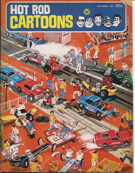Hot Rod Cartoons No November Comic Magazine Drag Racing Kustom