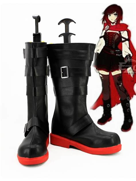 Rwby 4 Red Trailer Ruby Rose Cosplay Boots Shoes Anime Party Cosplay