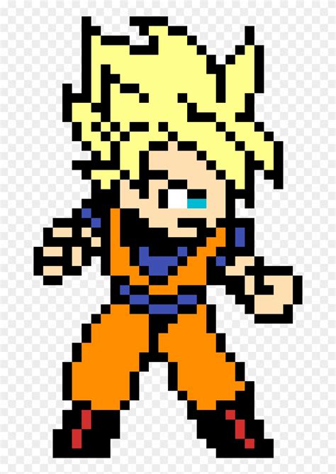 8 Bit Super Saiyan Goku Super Saiyan Goku Pixel Art Hd Png Download
