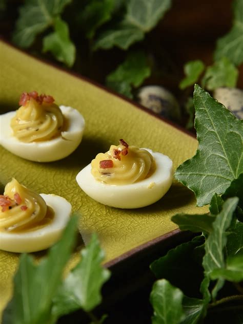 Oeufs de caille mayonnaise à la truffe