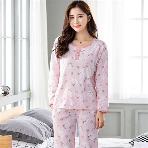 Light Pink Small Flower Pajama Set Plus Size 3xl 100 Cotton Pijamas