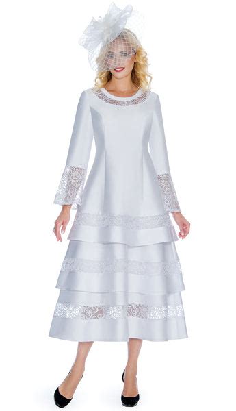 Giovanna Dress D1346 White Church Suits For Less