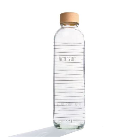 700ml Carry Glass Drinking Bottle Water Is Life World Of Uk