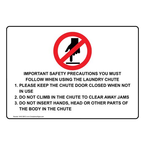A safety precaution is any action taken before an activity to prevent danger or risk during the activity. Important Safety Precautions Sign With Symbol NHE-30612