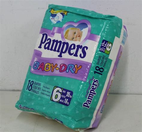 Vintage Adult Baby Pampers Size 6 Plastic Diapers Sealed