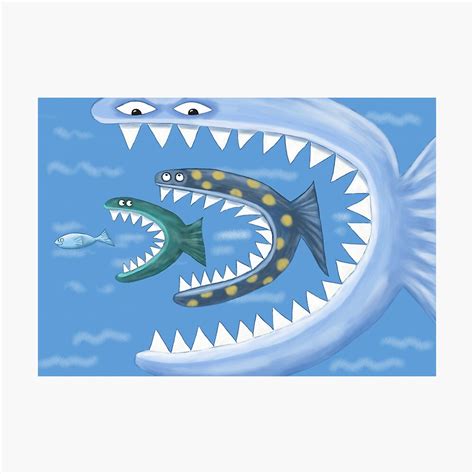 Big Fish Eat Little Fish Photographic Print By Fizzyjinks Redbubble