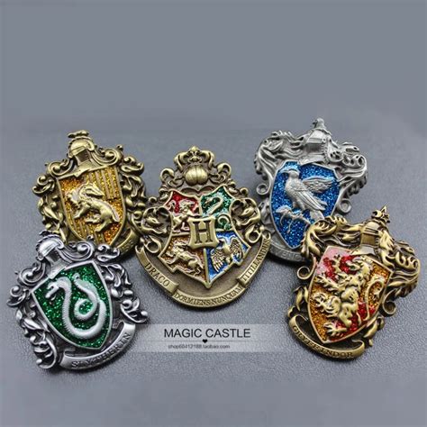 Harri Potter Hogwarts Gryffindor Slytherin Ravenclaw Hufflepuff Metal