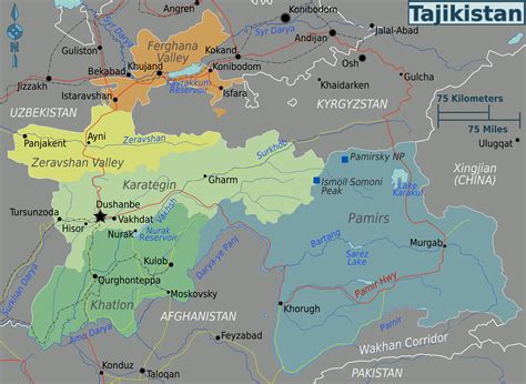 Filetajikistan Regions Mappng Wikitravel Shared