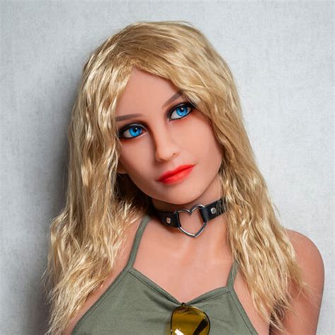 Blond Sex Doll Head Tpe Adult Real Oral Sex Toys With M16 Connector