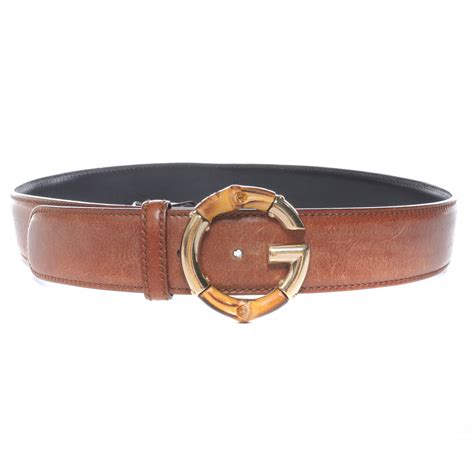 Gucci Leather Bamboo G Buckle Belt 85 34 47625 Fashionphile