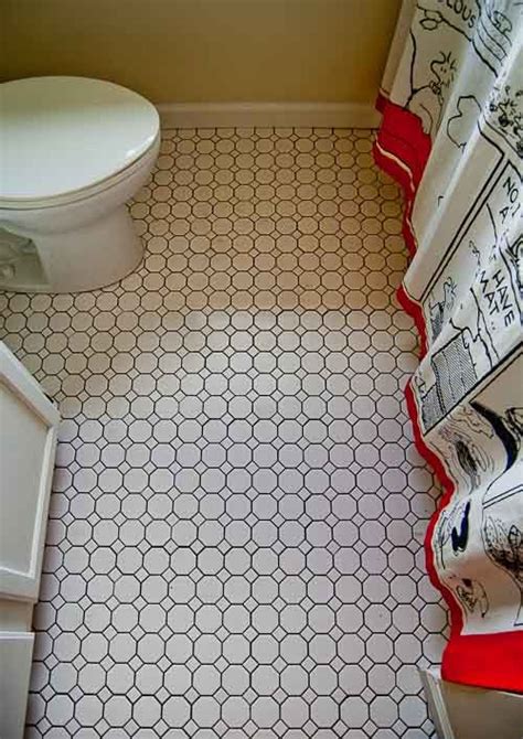 23 Black And White Octagon Bathroom Floor Tile Ideas And Pictures