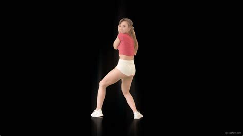 single 4k twerking girl waving hips isolated on black background video art vj loop vj loops farm