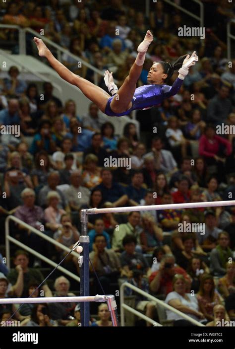 Gabrielle Douglas Performs On The Uneven Bars At The Us Olympic Trials