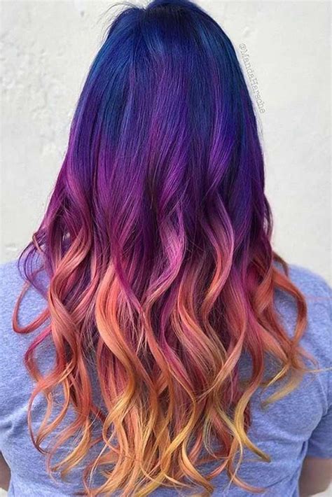 33 Cool Ideas Of Purple Ombre Hair Purple Ombre Hair Bold Hair Color