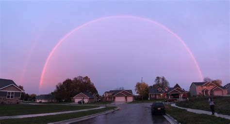 A Full Double Rainbow Over My Home Ive Never Seen This Before Has