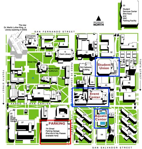 Main Campus Map San Jose State University Campus Map Campus San Images And Photos Finder