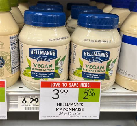 Hellmanns Vegan Mayonnaise As Low As At Publix Iheartpublix