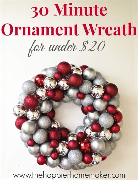 How to make christmas ball ornaments. How to Make an {Easy} DIY Ornament Wreath | The Happier Homemaker