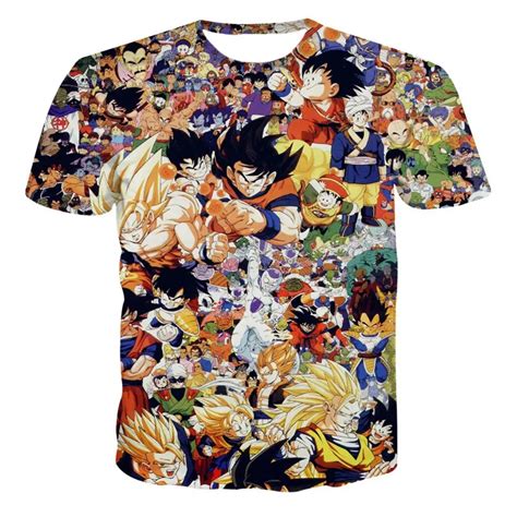 Classic Anime Dragon Ball Z Characters T Shirts Fashion Cartoon Vegeta Goku 3d T Shirt Street