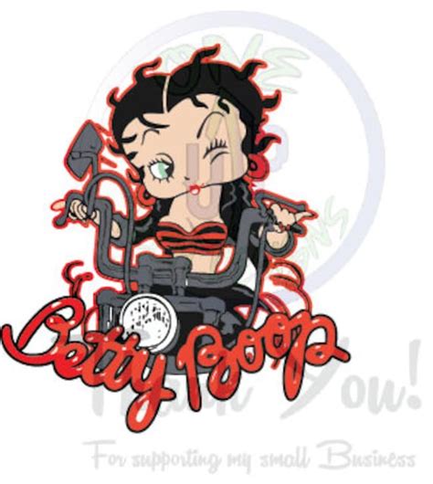 Betty Boop Motorcycle Svg Etsy