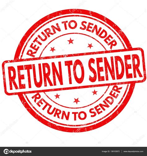 Return to sender was released in the united kingdom on may 22, 2015. Return to sender sign or stamp — Stock Vector ...