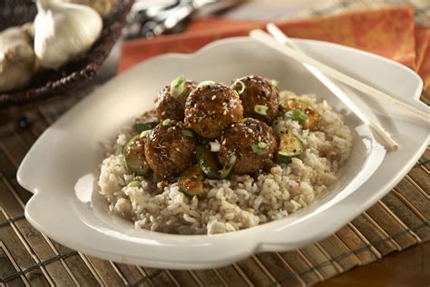 Turkey Meatballs with a Spicy Hoisin Sauce - Rosina Foods | Meatball