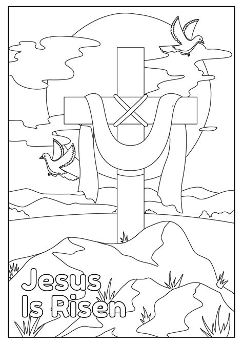 Religious Free Printable Religious Easter Coloring Pages