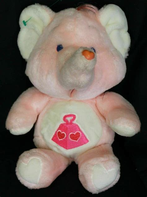 Vtg Care Bears Cousins Lotsa Heart Elephant Light Pink Kenner